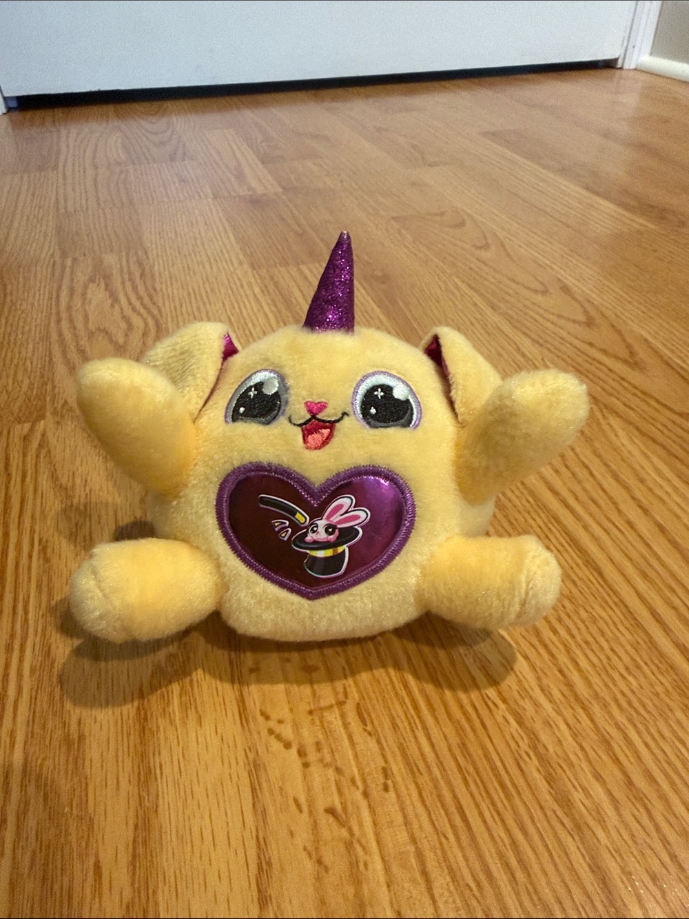 Puppycorn Yellow Plush Unicorn/Puppy Stuffed Toy with Purple Accent